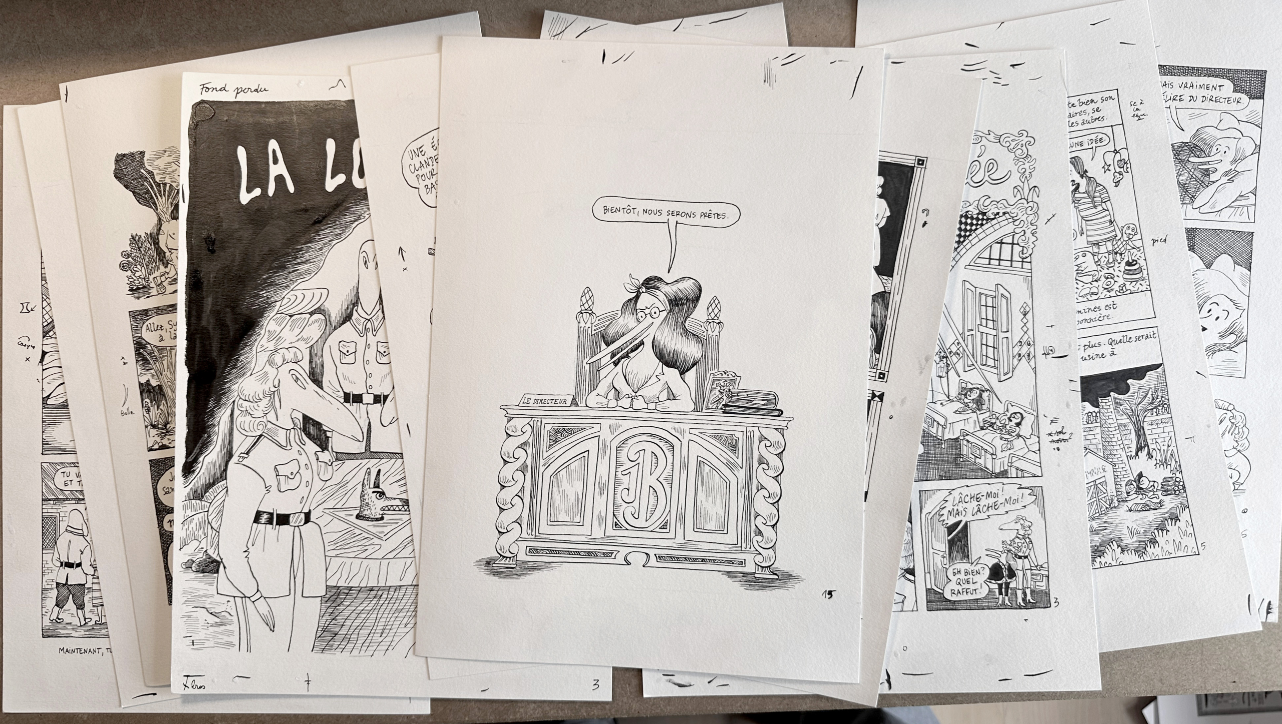 Planches originales de L'Institut des benjamines