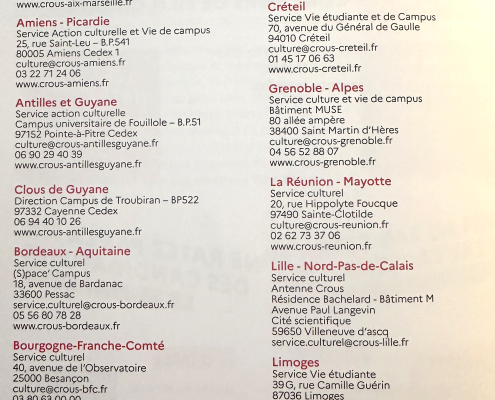 Plaquette Crous 2025